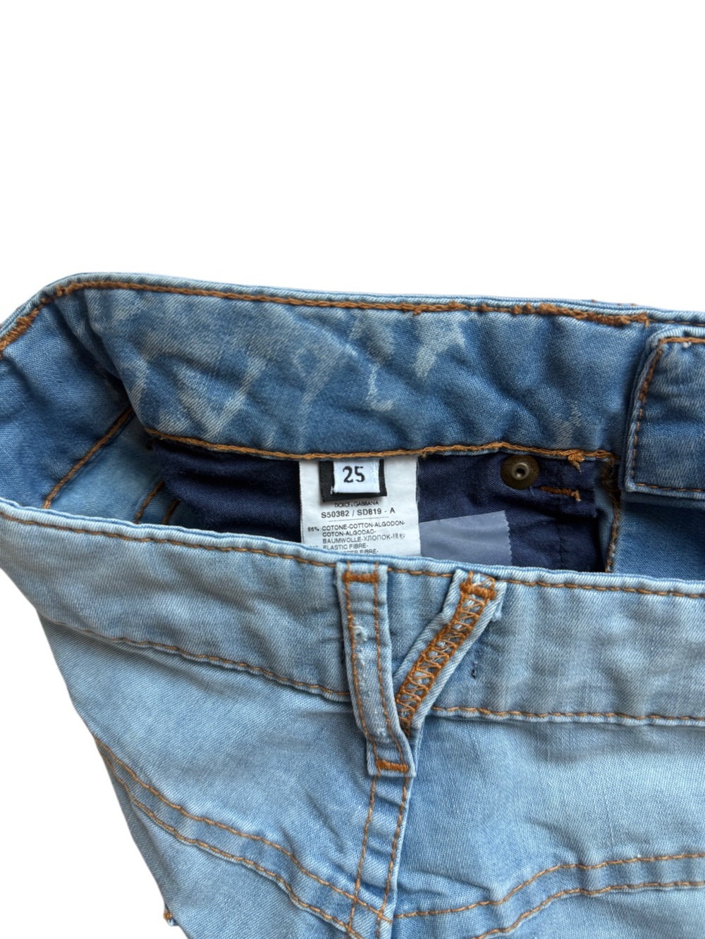 Authentic Dolce & Gabbana Vintage Y2K Low Rise Denim Shorts Size 25 (XXS) - Picture 9 of 9
